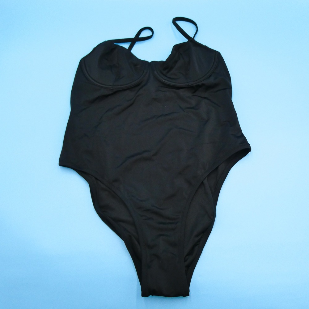 Victorias Secret One Piece Swimsuit Womens Extra Large Underwire Black Polyamide